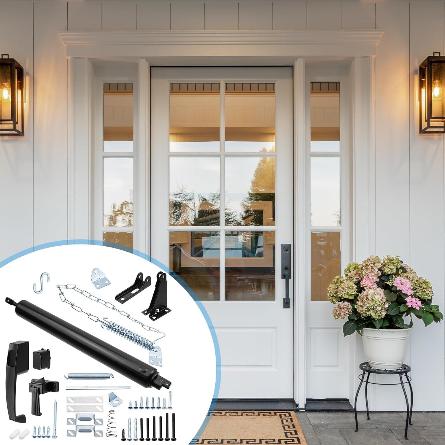 Cierre de Pantalla y Puerta de Tormenta Bitray Negro Ajustable