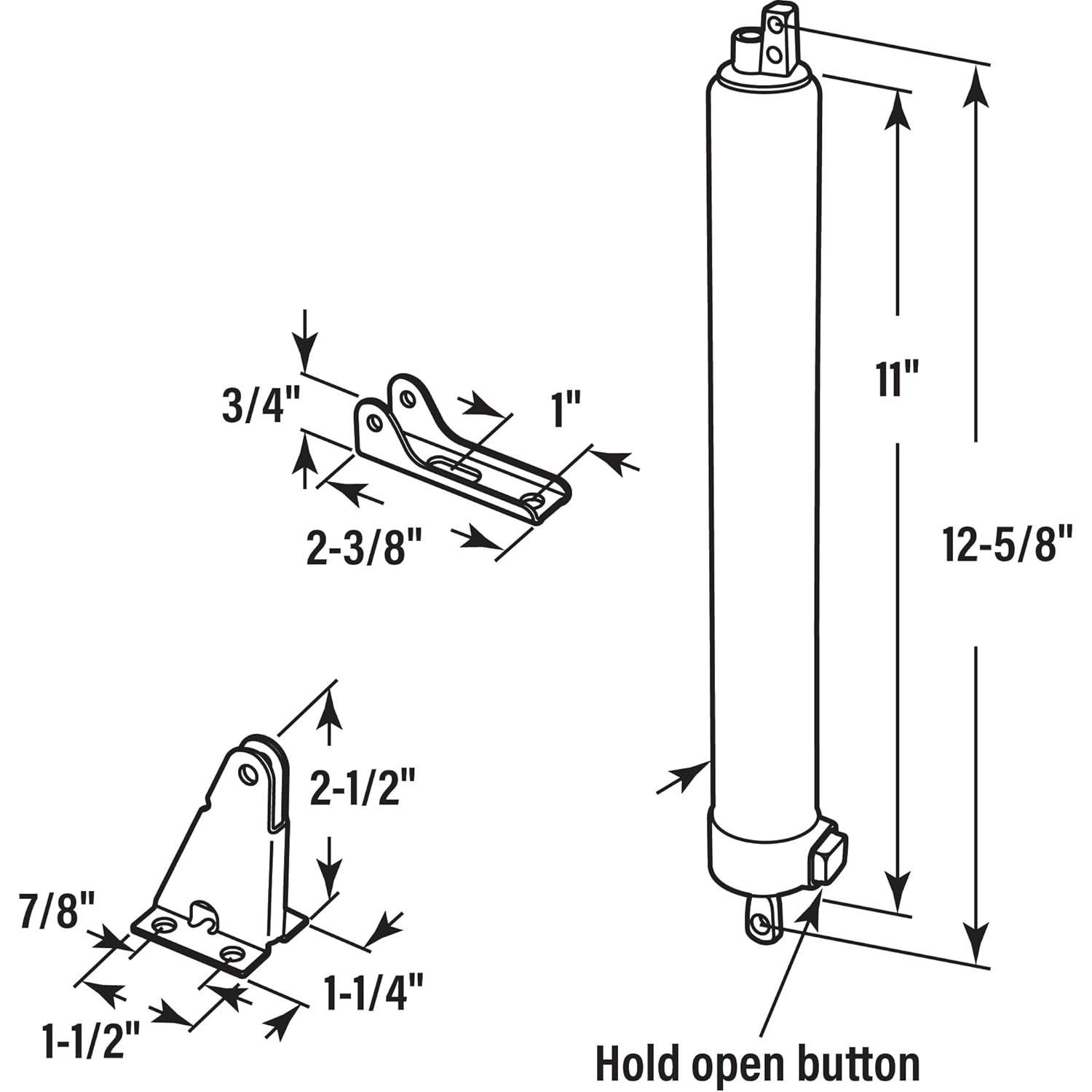 Cierre Neumático de Puerta Prime-Line K 55032 Blanco