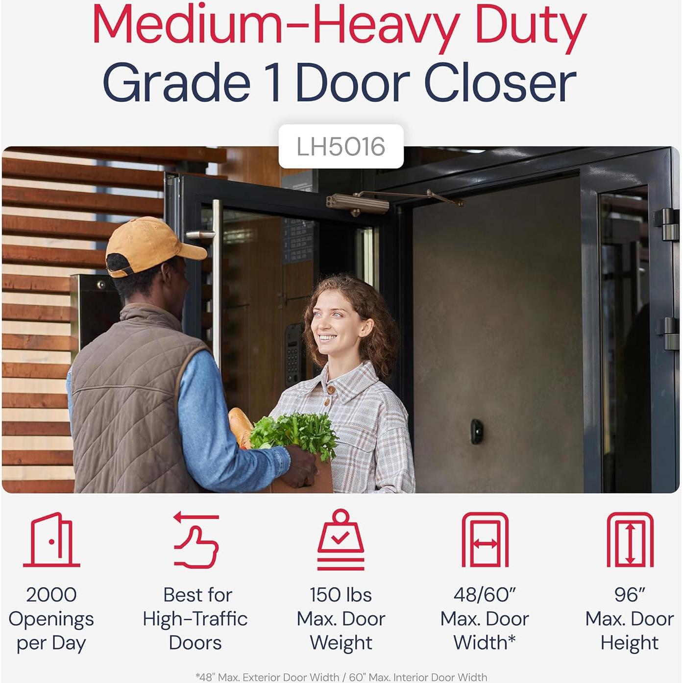 Cerradura automática de puerta Lawrence LH5016 - Bronce oscuro