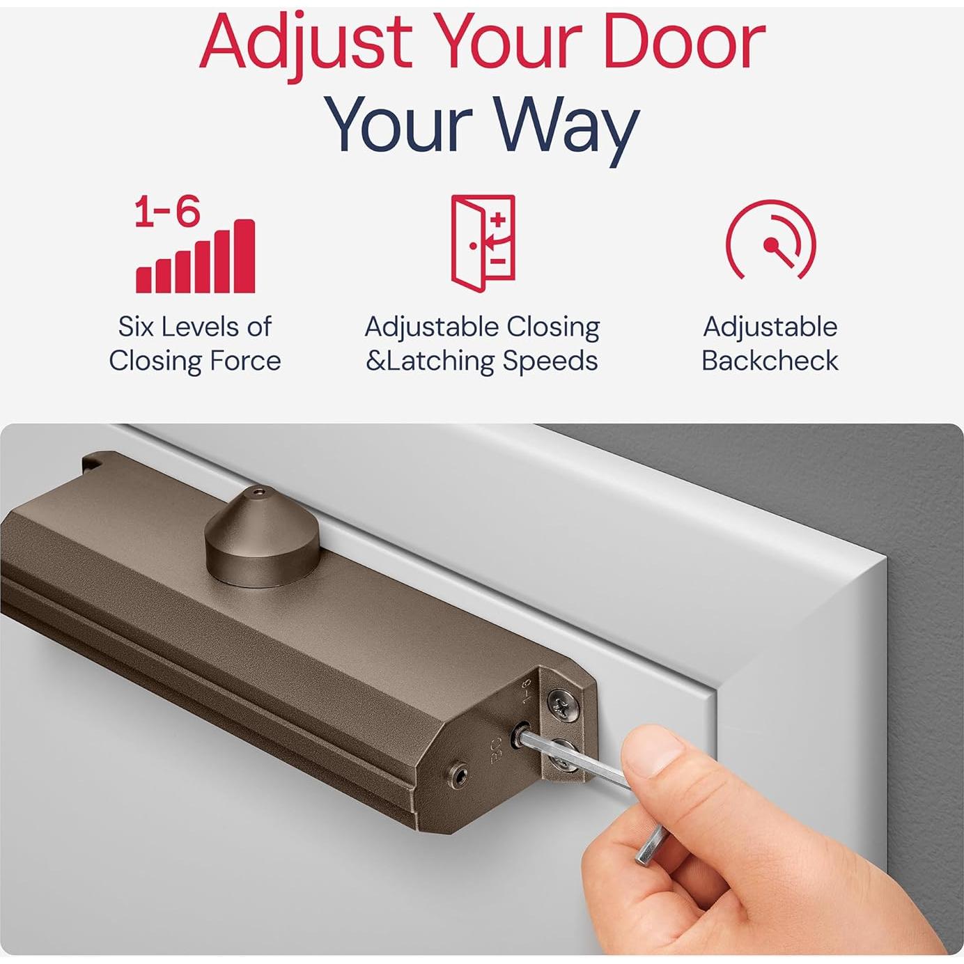 Cerradura automática de puerta Lawrence LH5016 - Bronce oscuro