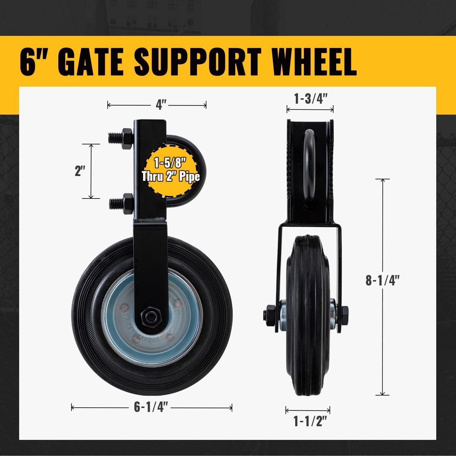 Ruedas de Puerta VIVIDA 6" (15.24 cm) para Tubo Metálico, 2 PCS