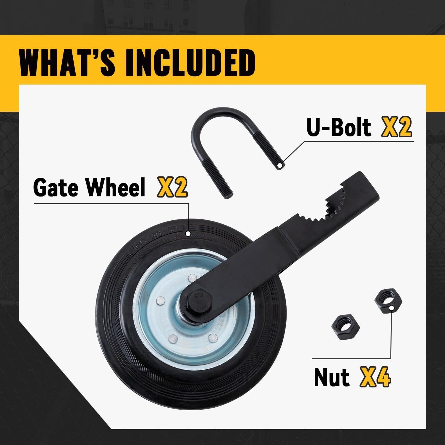 Ruedas de Puerta VIVIDA 6" (15.24 cm) para Tubo Metálico, 2 PCS