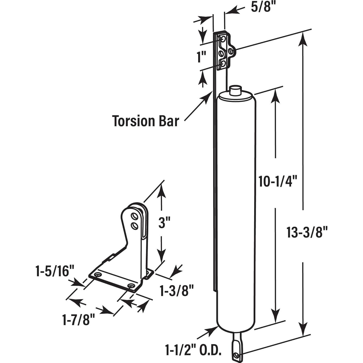 Cierre de Puerta Neumático Pesado Prime-Line K 55008 Negro