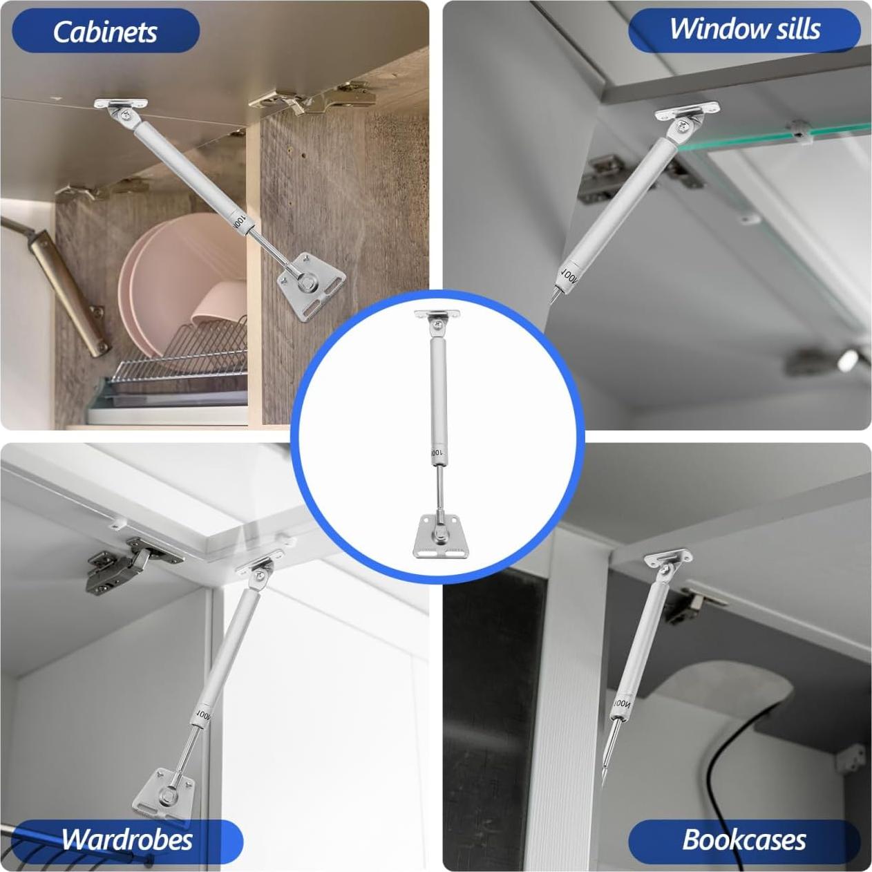 Soporte Neumático JECOMPRIS 28.5 cm para Puerta de Gabinete