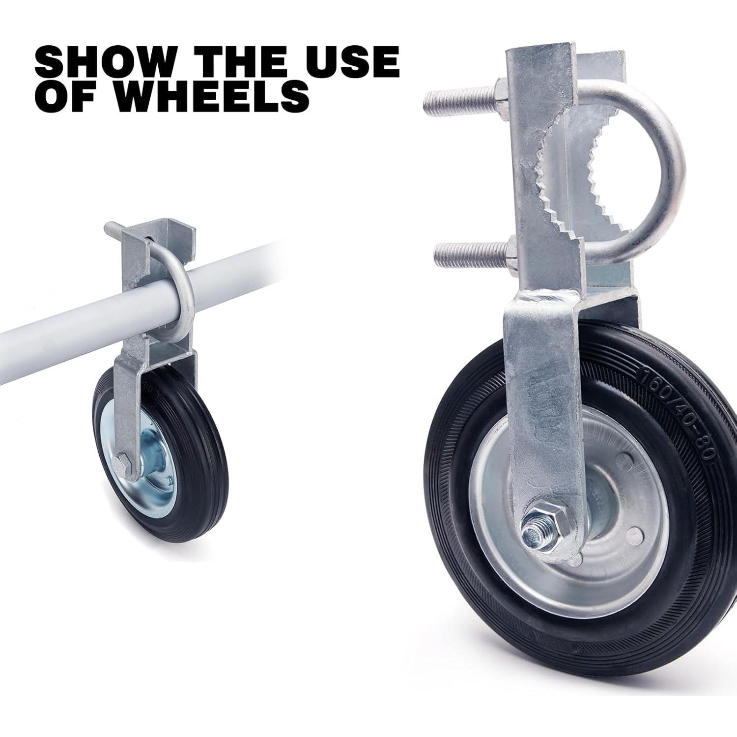 Ruedas para Puertas de Tubo Metálico Arilaca 6" Soporte 254 kg