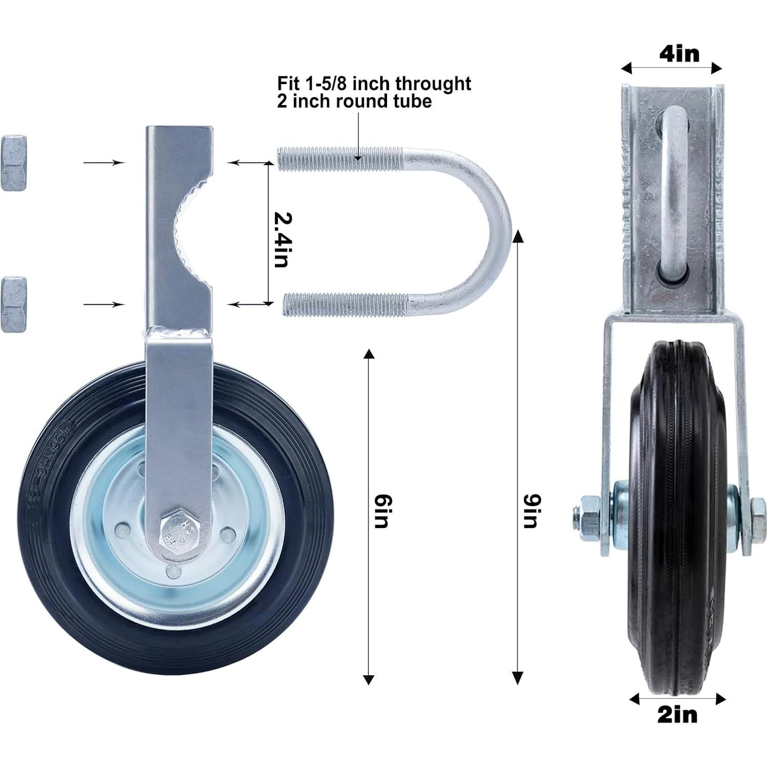 Ruedas para Puertas de Tubo Metálico Arilaca 6" Soporte 254 kg