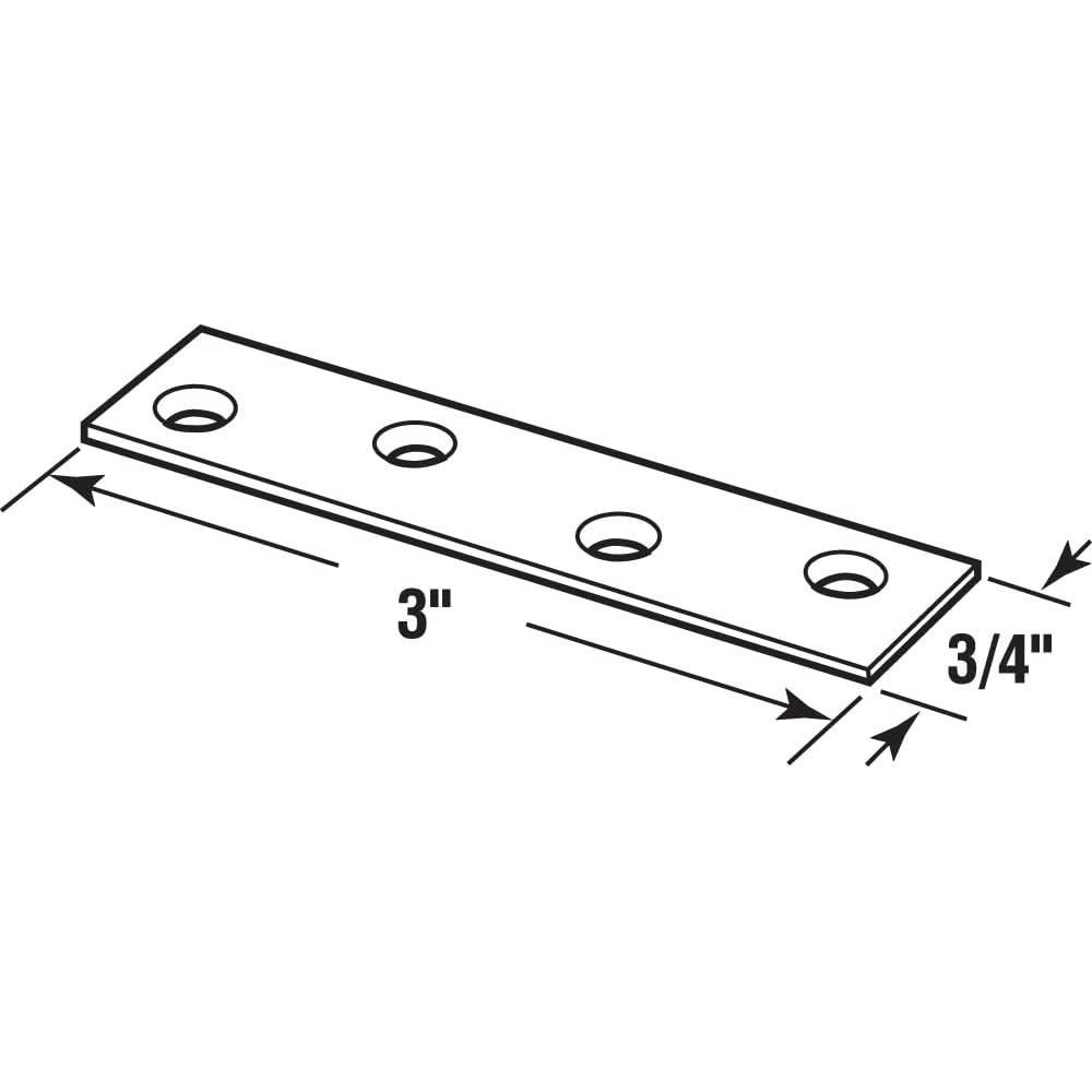 Placas de Reparación Prime-Line U 9247 Zinc 3x1.9 cm (Paquete de 10)