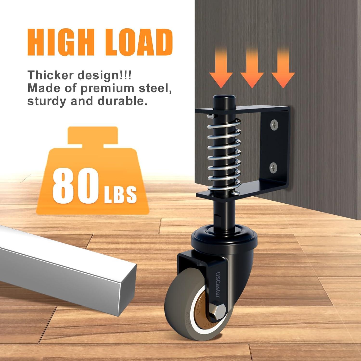 Rueda de Puerta de 5 cm USCASTER con Resortes y Tornillos