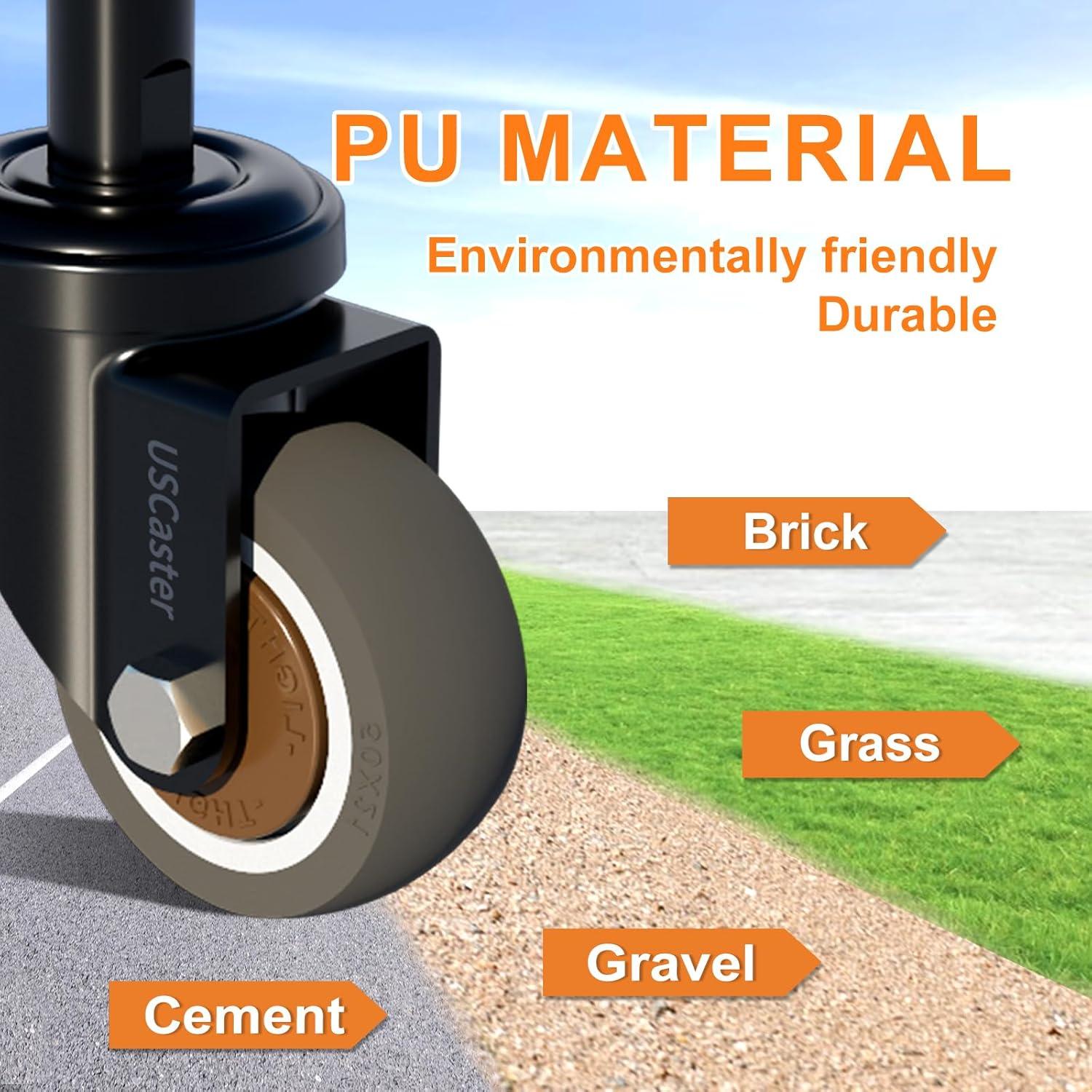 Rueda de Puerta de 5 cm USCASTER con Resortes y Tornillos