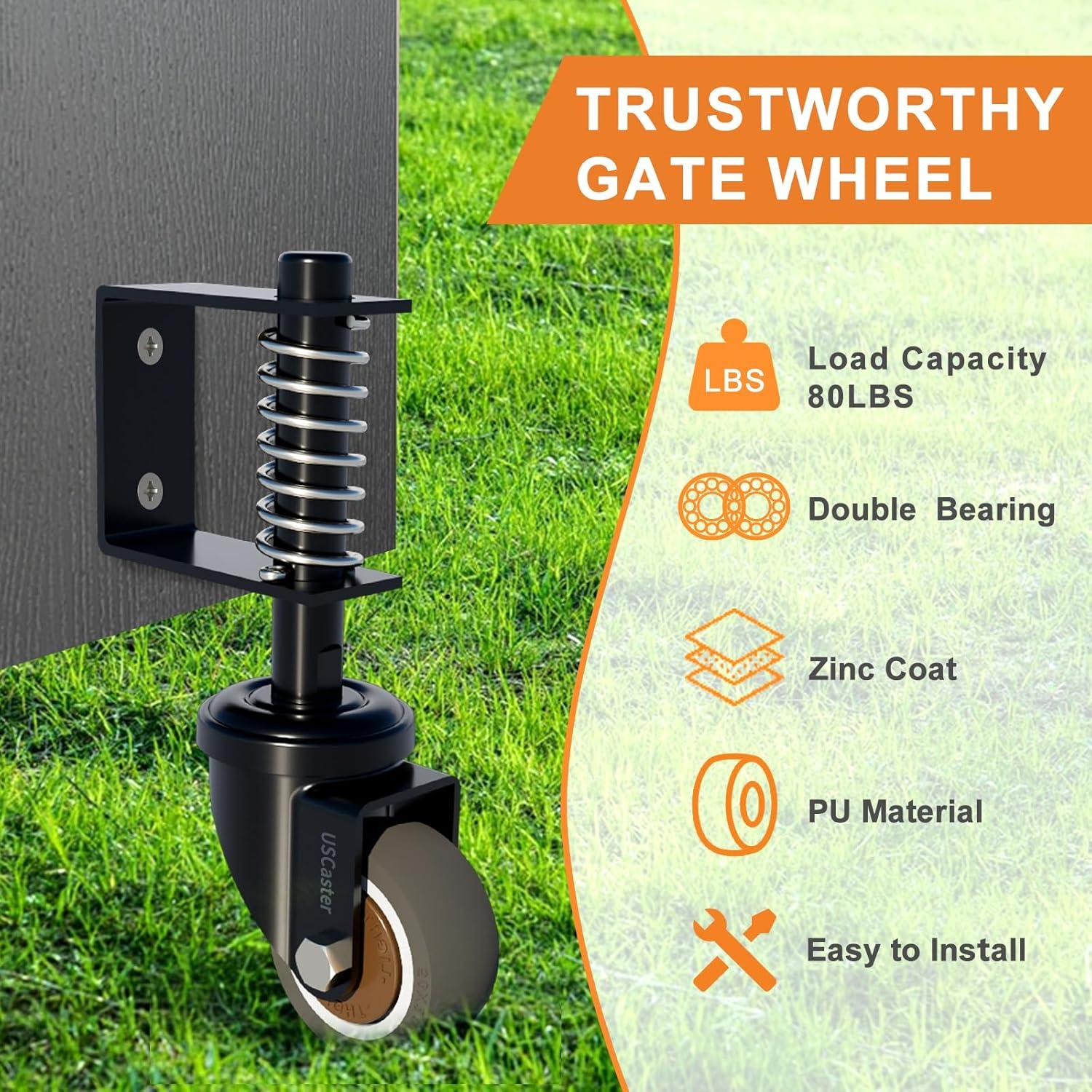 Rueda de Puerta de 5 cm USCASTER con Resortes y Tornillos