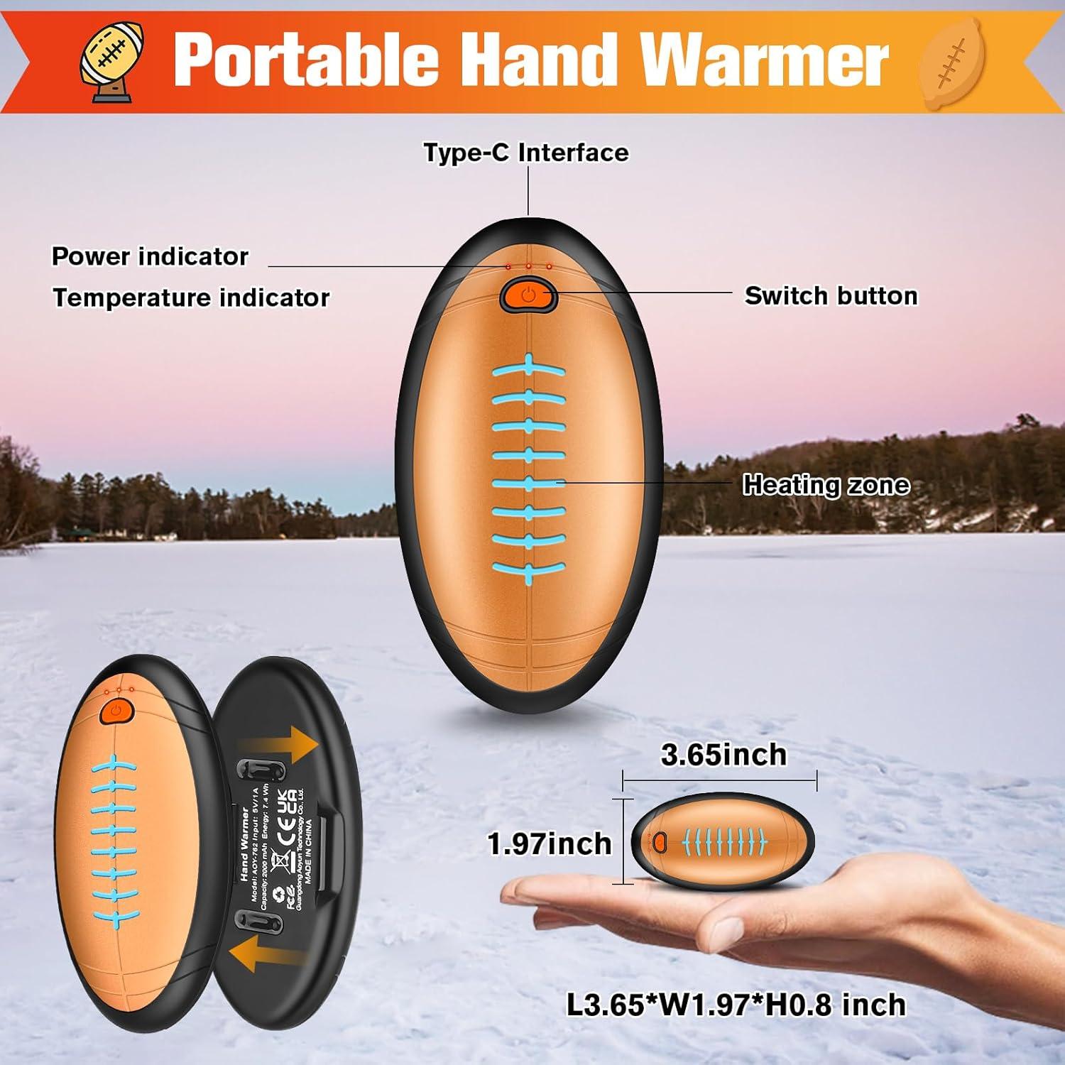 Calentador de Manos Recargable WARMHAND 2 en 1 Naranja