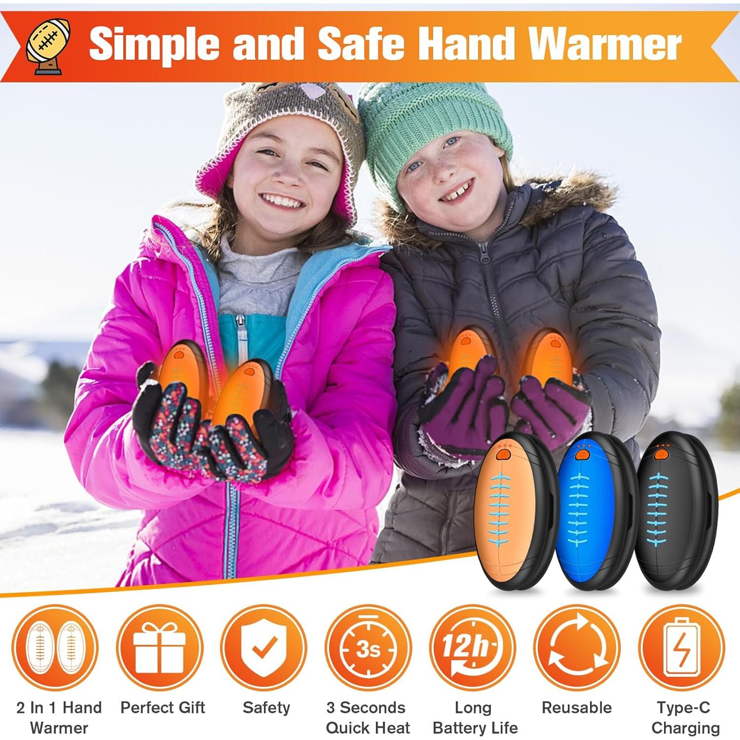 Calentador de Manos Recargable WARMHAND 2 en 1 Naranja