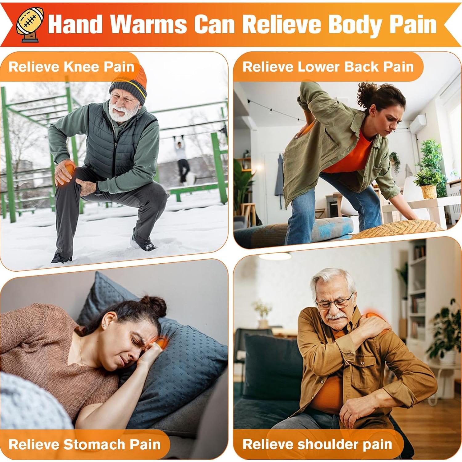 Calentador de Manos Recargable WARMHAND 2 en 1 Naranja