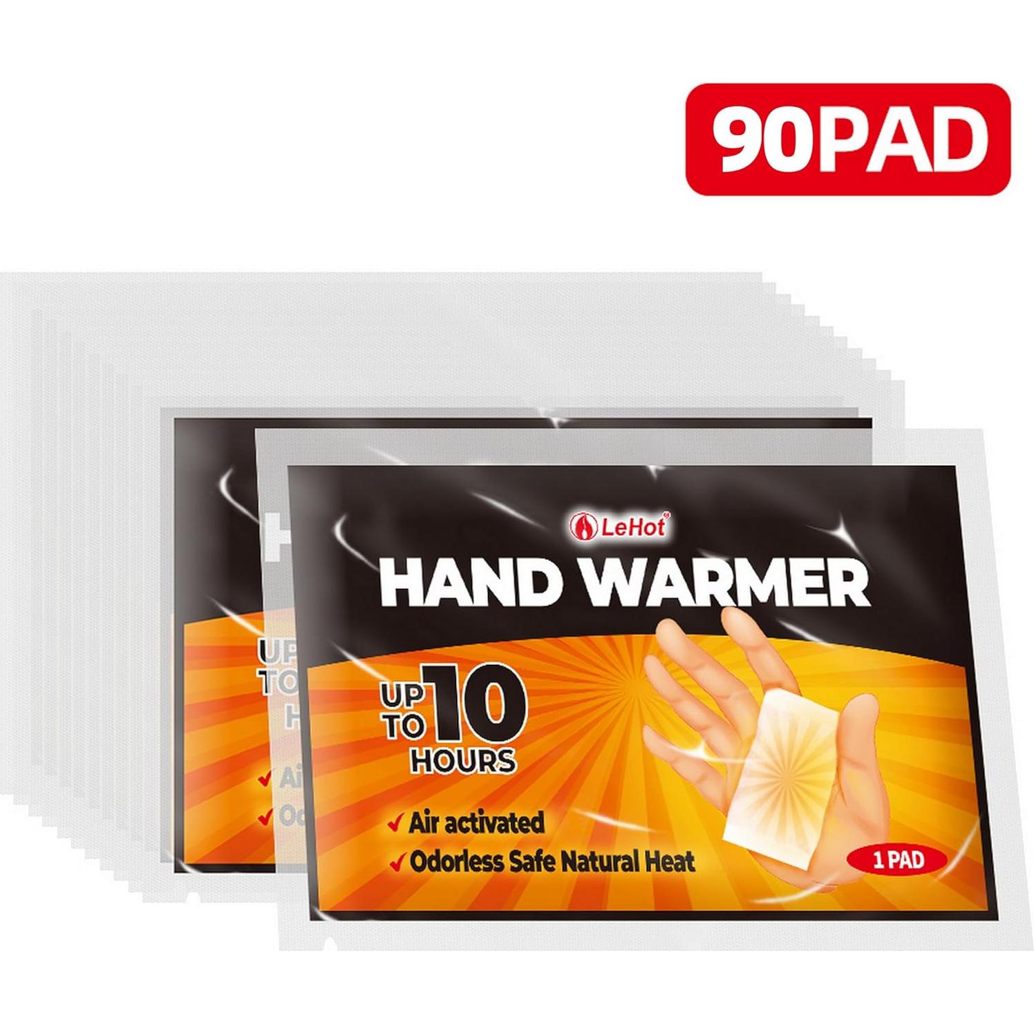 Calentadores de Manos Desechables Lehot - 90 Piezas, 10 Horas Calor