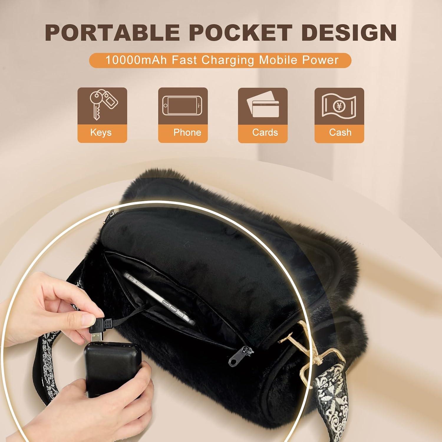 Calentadora de Manos Recargable UNCN XY-8108 10000mAh Negra