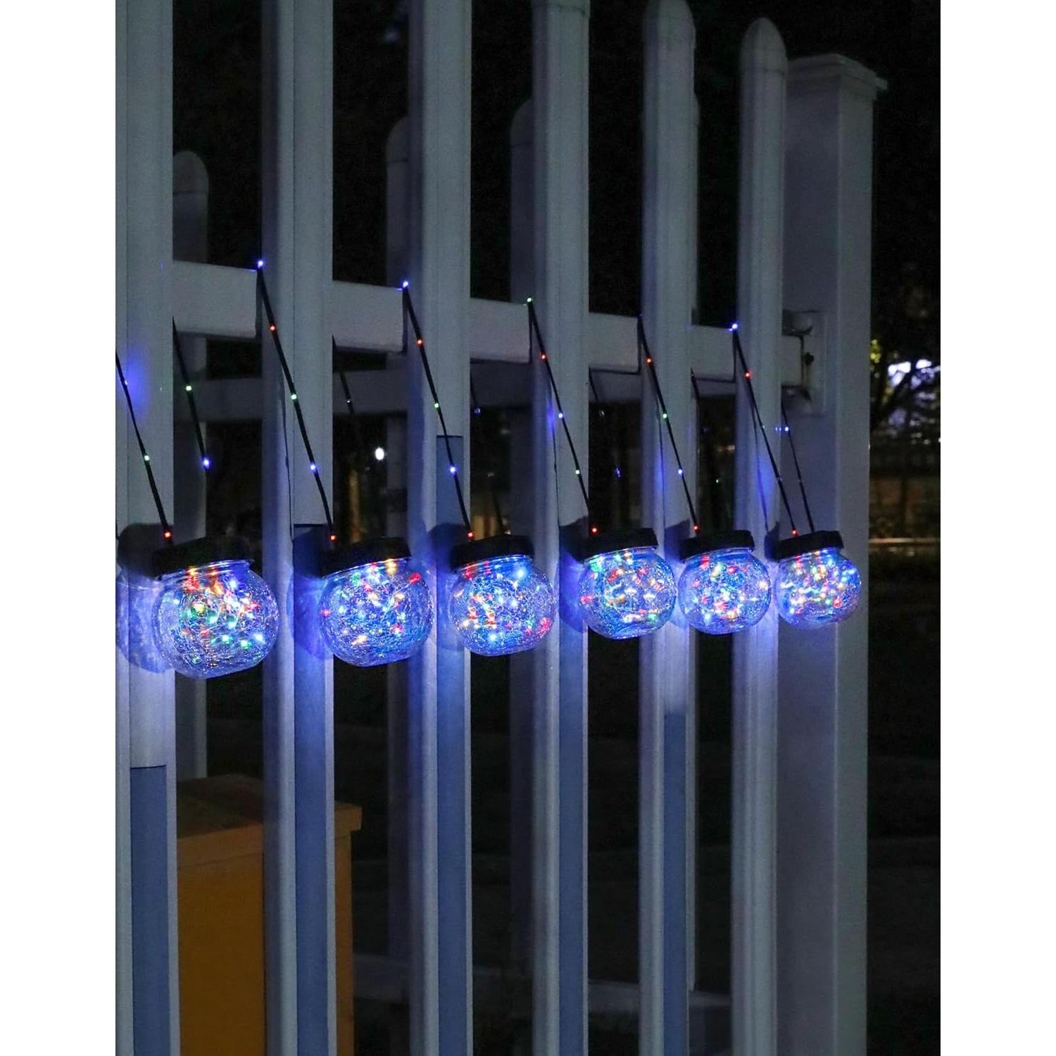 Lámparas Solares Exteriores PARTPHONER 12-Pack RGB Decorativas