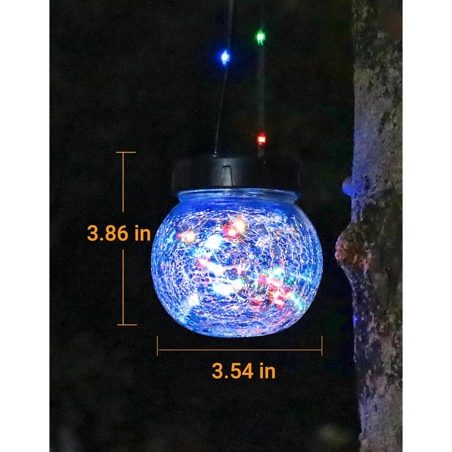 Lámparas Solares Exteriores PARTPHONER 12-Pack RGB Decorativas