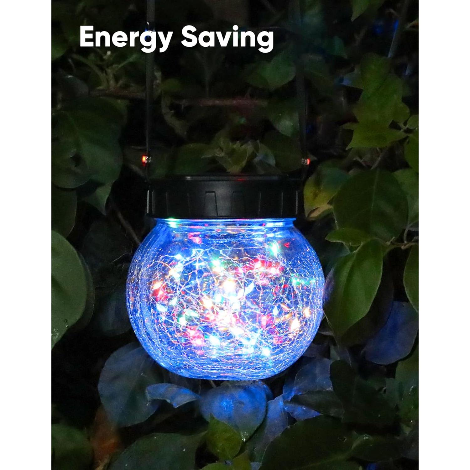 Lámparas Solares Exteriores PARTPHONER 12-Pack RGB Decorativas