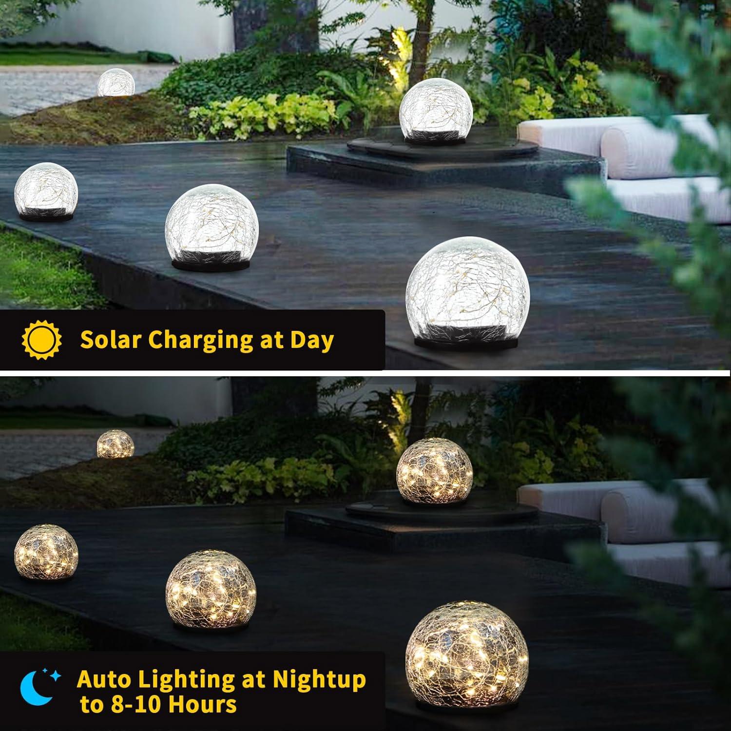 Luces de Jardín Solares GREENDAY 2 Paquete 15 cm LED Cálido