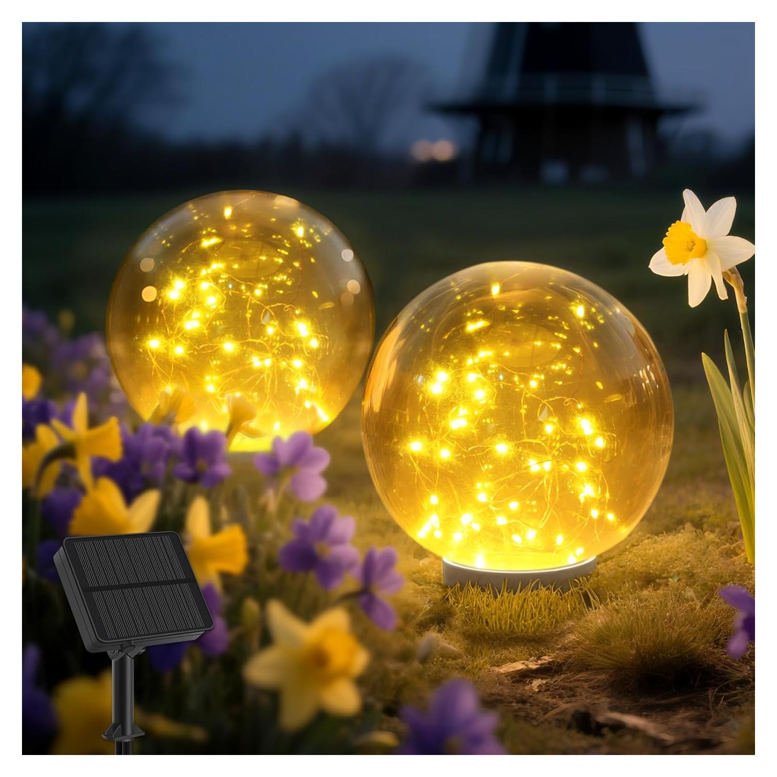 Luces de Jardín Solar Lightkeeys 2 Esferas 20.1 cm LED IP65