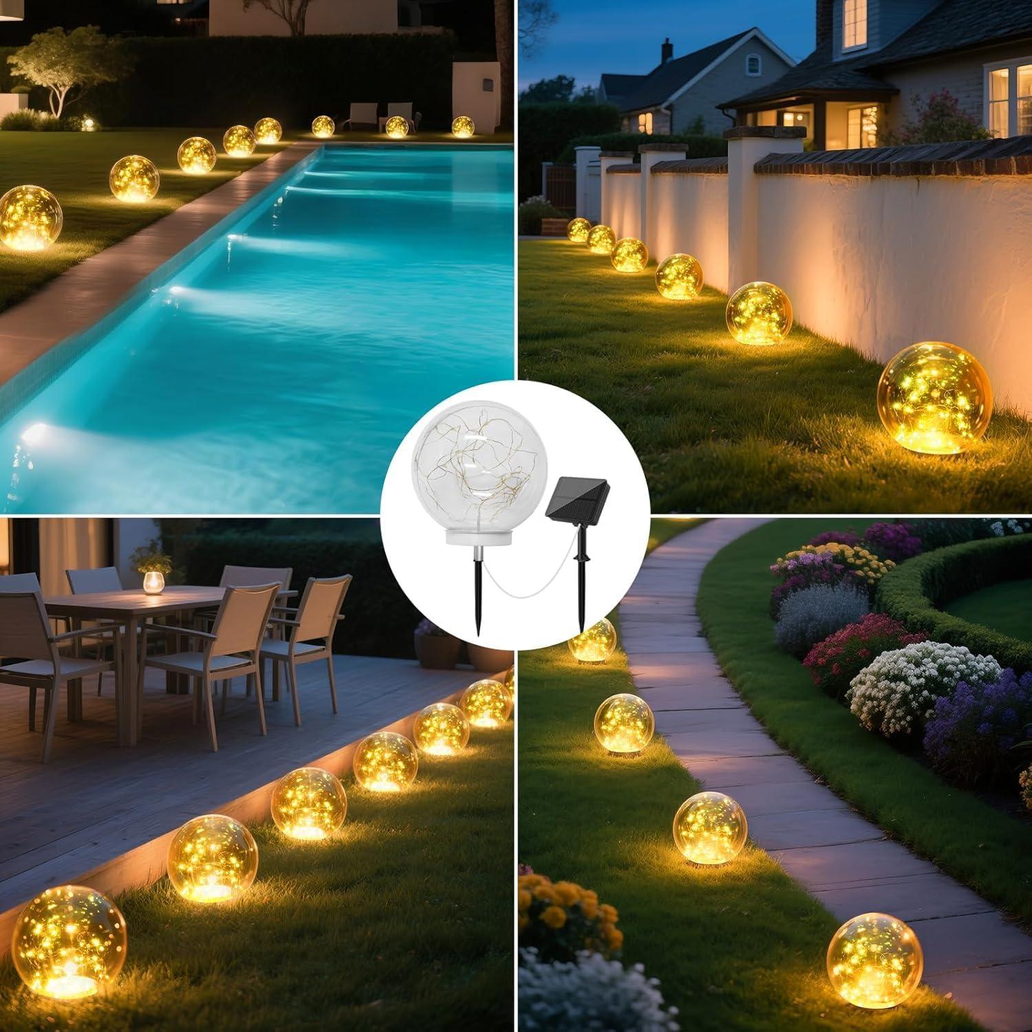 Luces de Jardín Solar Lightkeeys 2 Esferas 20.1 cm LED IP65
