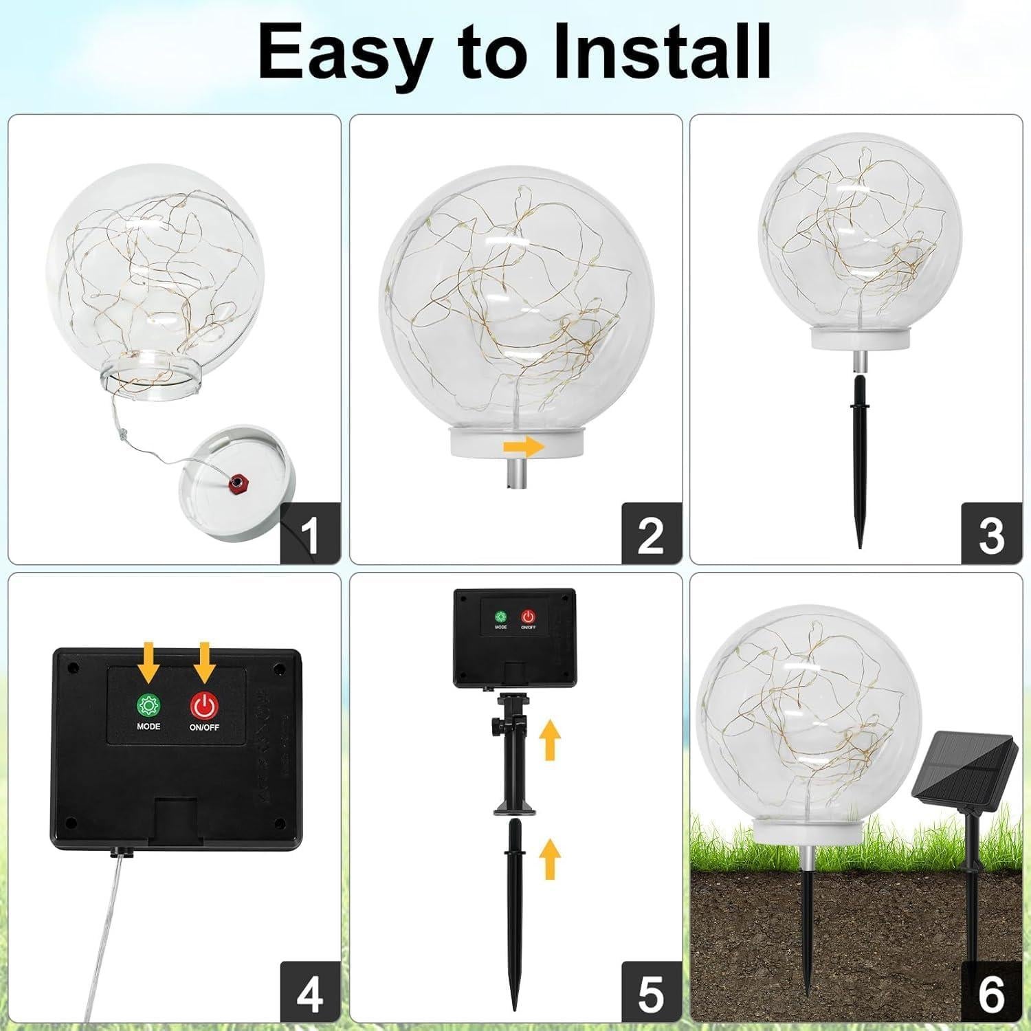 Luces de Jardín Solar Lightkeeys 2 Esferas 20.1 cm LED IP65