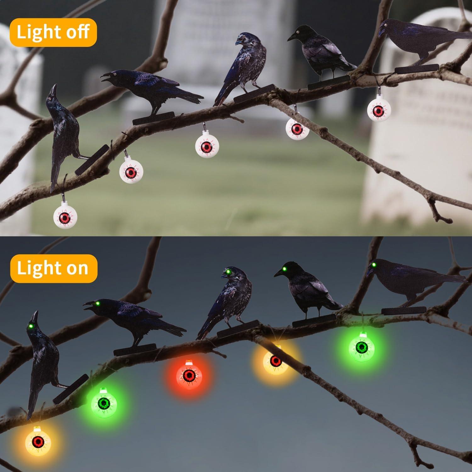 Luces Solares de Cuervo de Metal HUYIENO para Jardín - Juego de 5