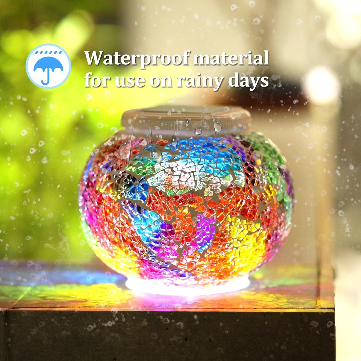 Luces de Jardín Solares Joyathome de Vidrio Mosaico 13.2cm