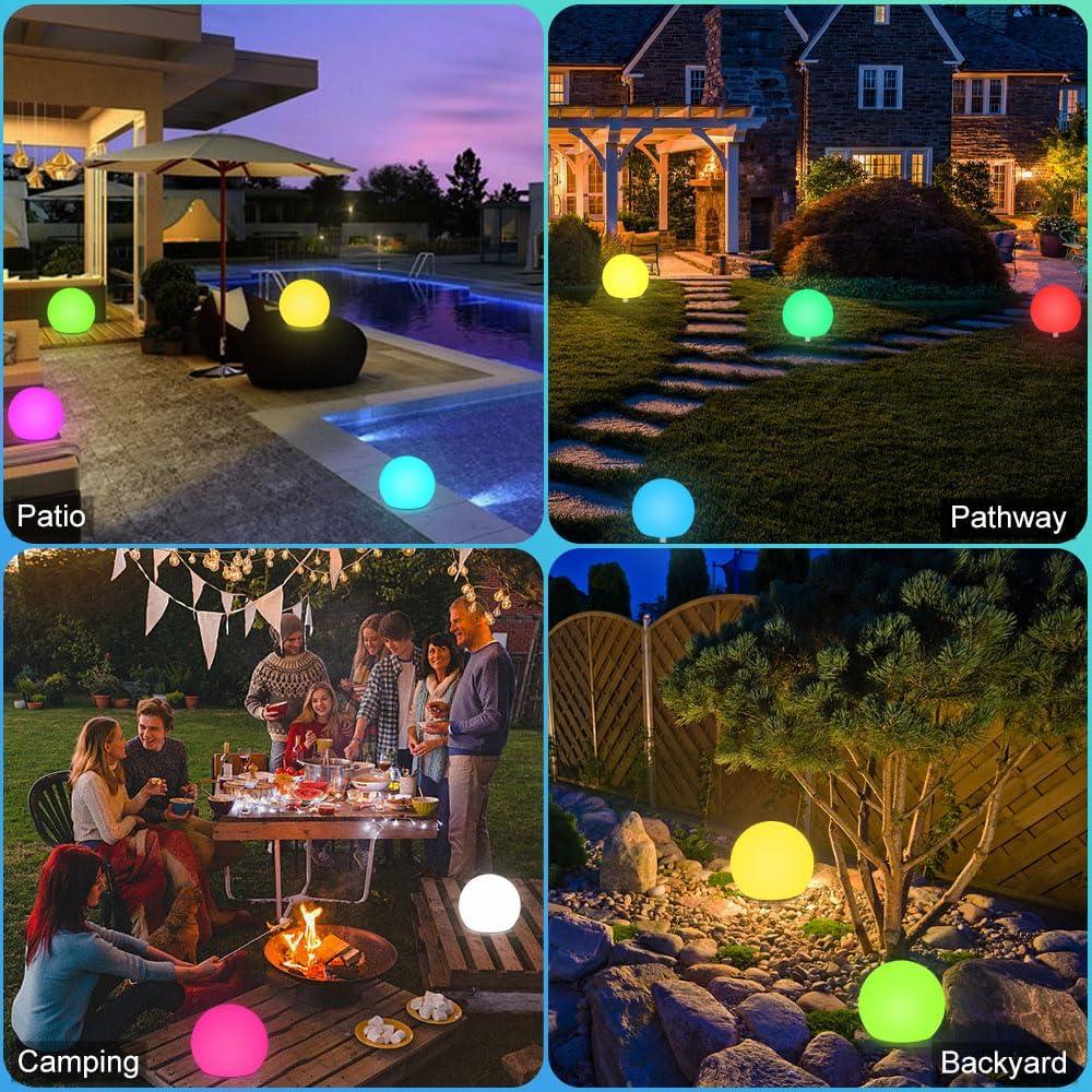 Luz de Globo Solar 20 cm BALMOST RGB Dimmable con Control Remoto