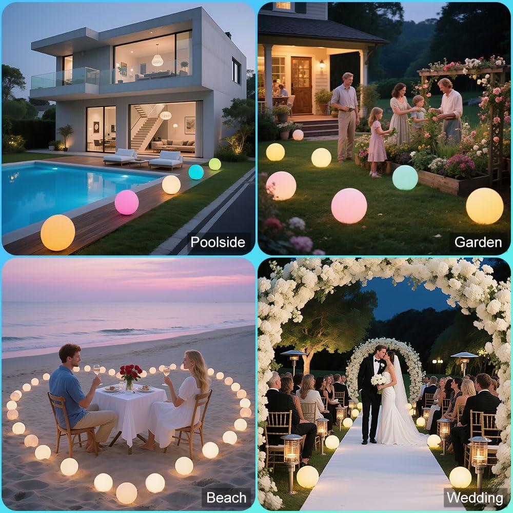 Luz de Globo Solar 20 cm BALMOST RGB Dimmable con Control Remoto