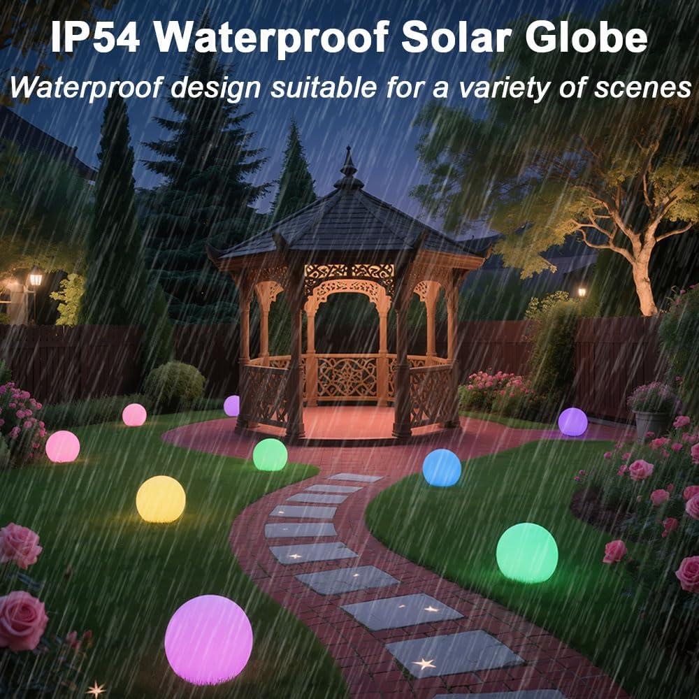 Luz de Globo Solar 20 cm BALMOST RGB Dimmable con Control Remoto