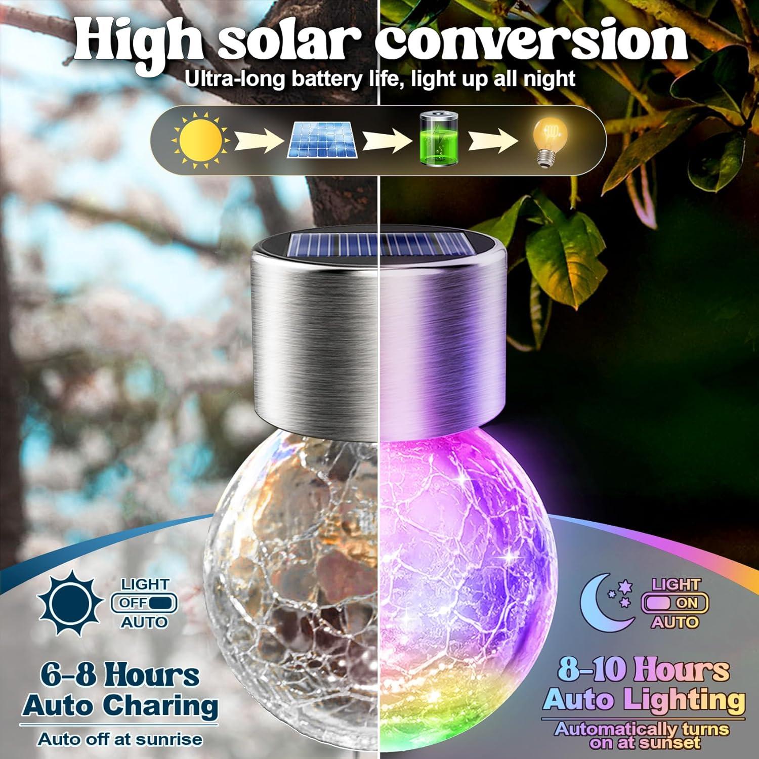 Luces Colgantes Solares AHongem - 12 Linternas LED Multicolor