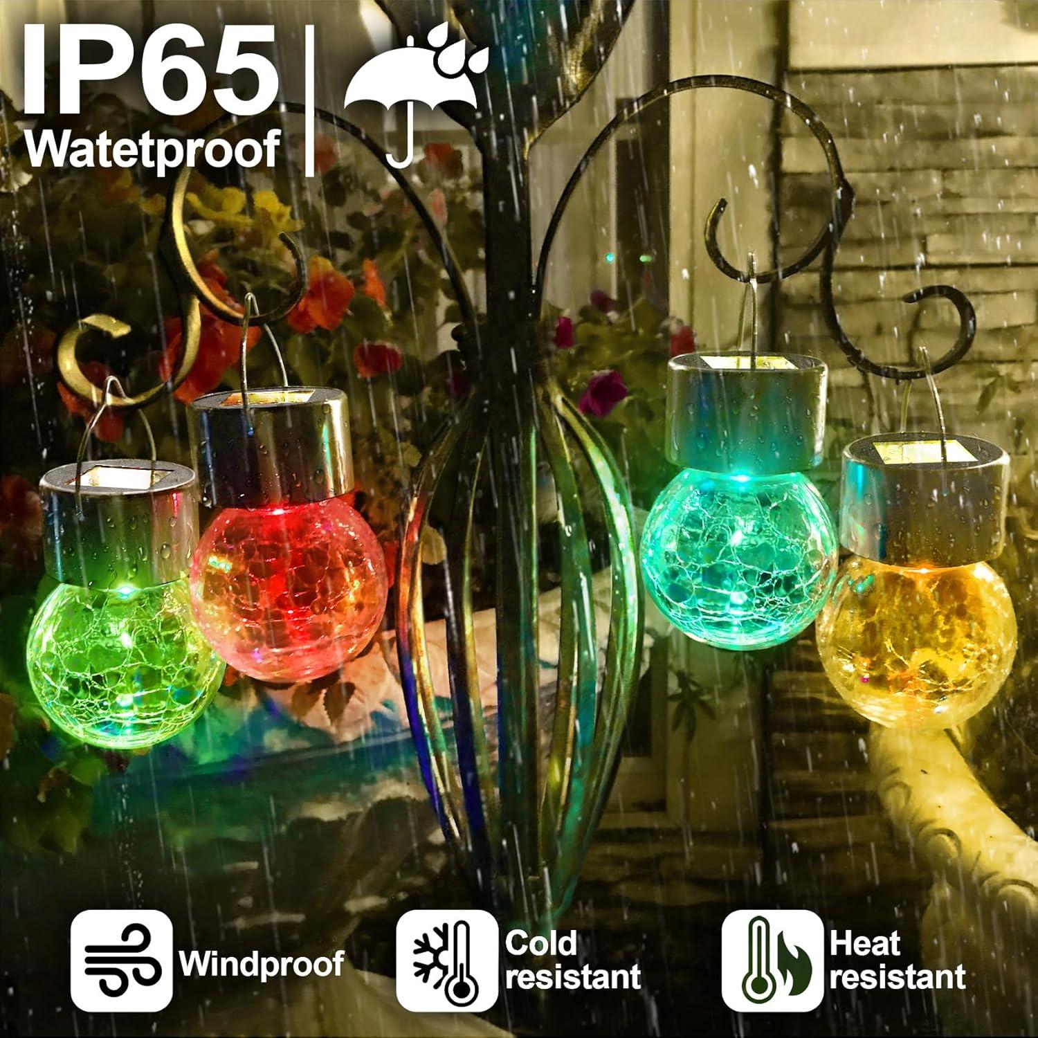 Luces Colgantes Solares AHongem - 12 Linternas LED Multicolor