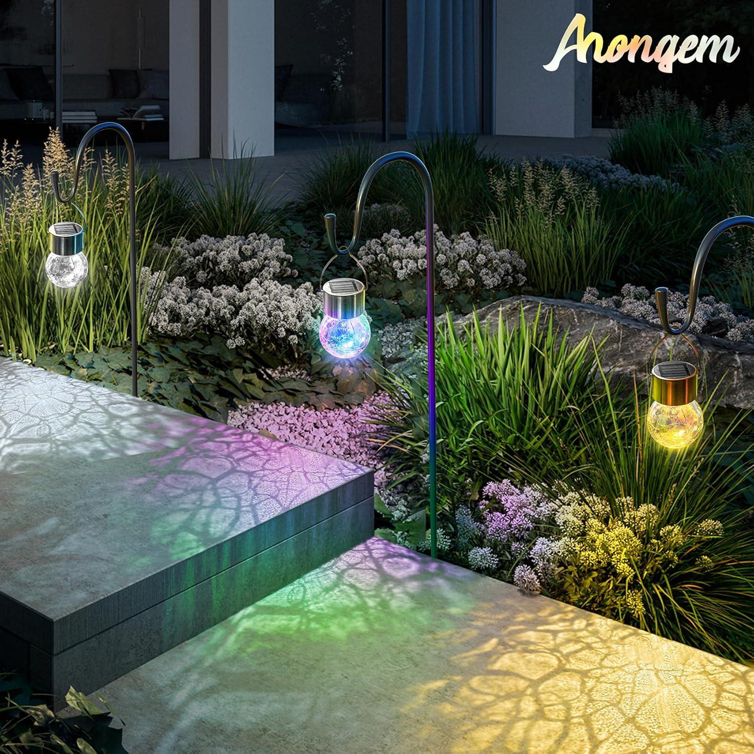 Luces Colgantes Solares AHongem - 12 Linternas LED Multicolor