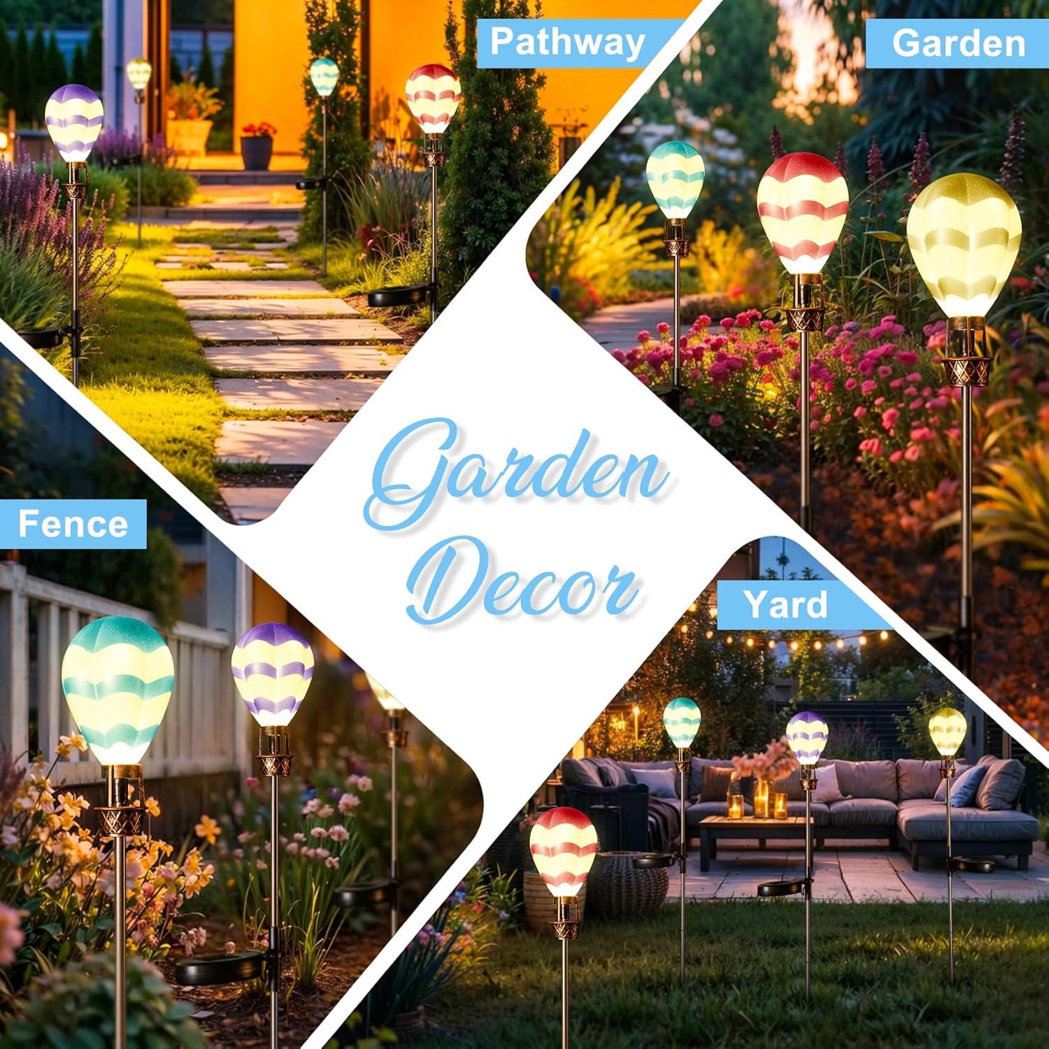 Luces Solares de Jardín Singingarden - Paquete de 4 Globos 83.6cm