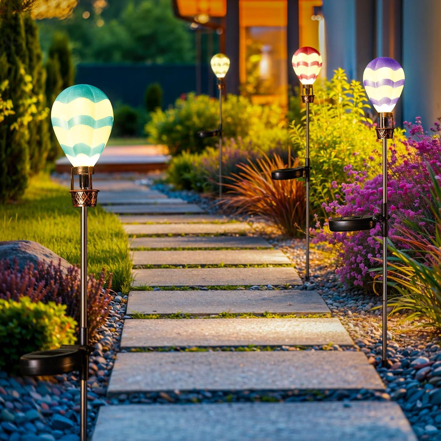 Luces Solares de Jardín Singingarden - Paquete de 4 Globos 83.6cm