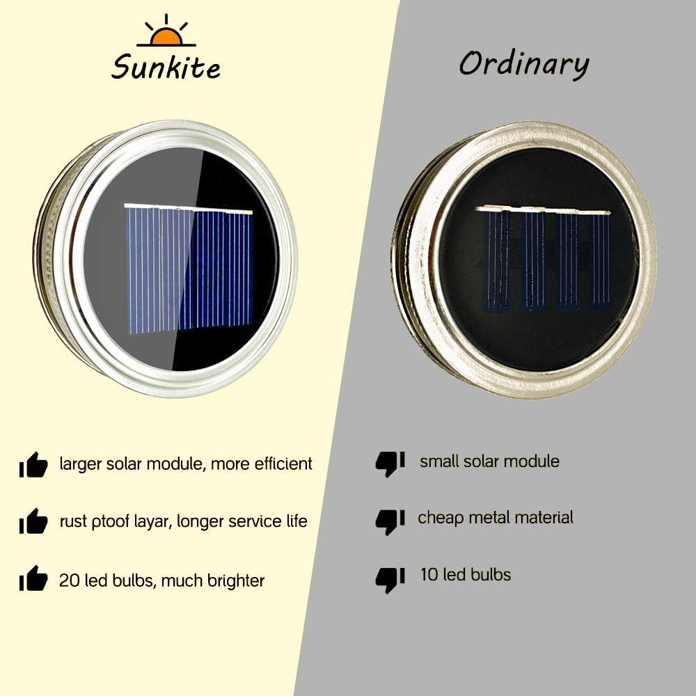 Luces de Tapa de Frasco Solar SunKite - 8 Unidades LED 20 Micro