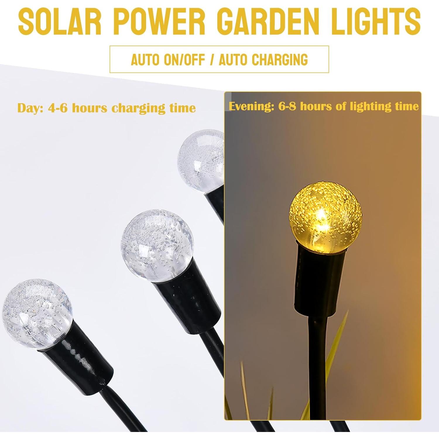 Luces de Jardín Solares Firefly, 10 Bolas LED Cálido