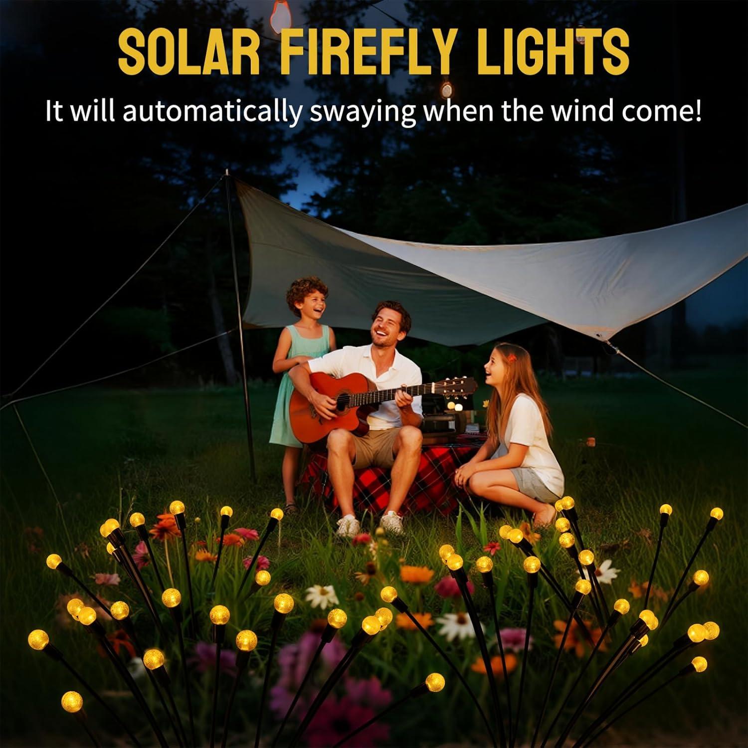 Luces de Jardín Solares Firefly, 10 Bolas LED Cálido