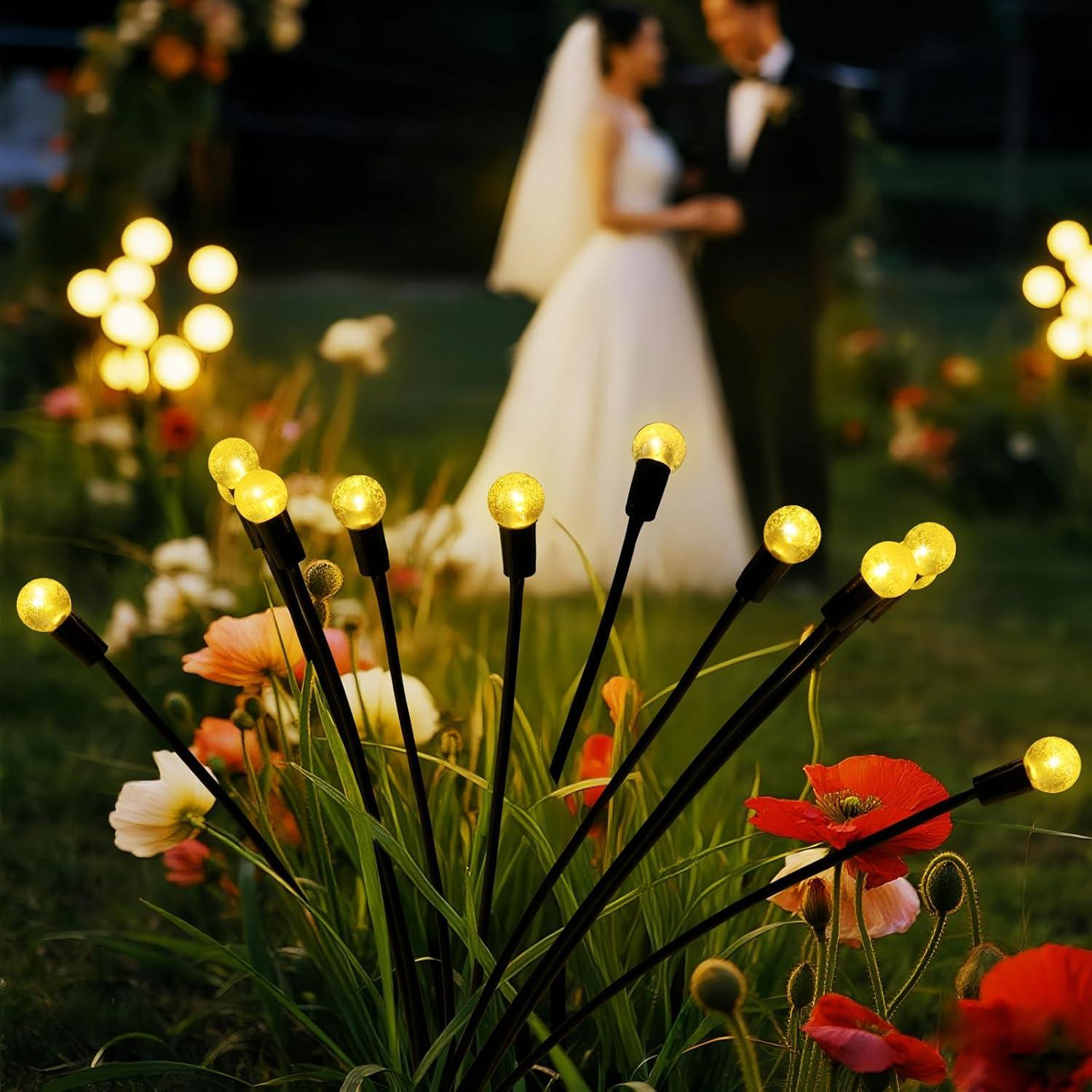 Luces de Jardín Solares Firefly, 10 Bolas LED Cálido