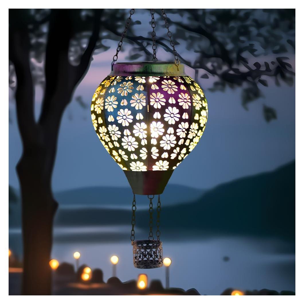 Linterna Solar de Globo Aerostático Stargarden Colorido 2.54cm