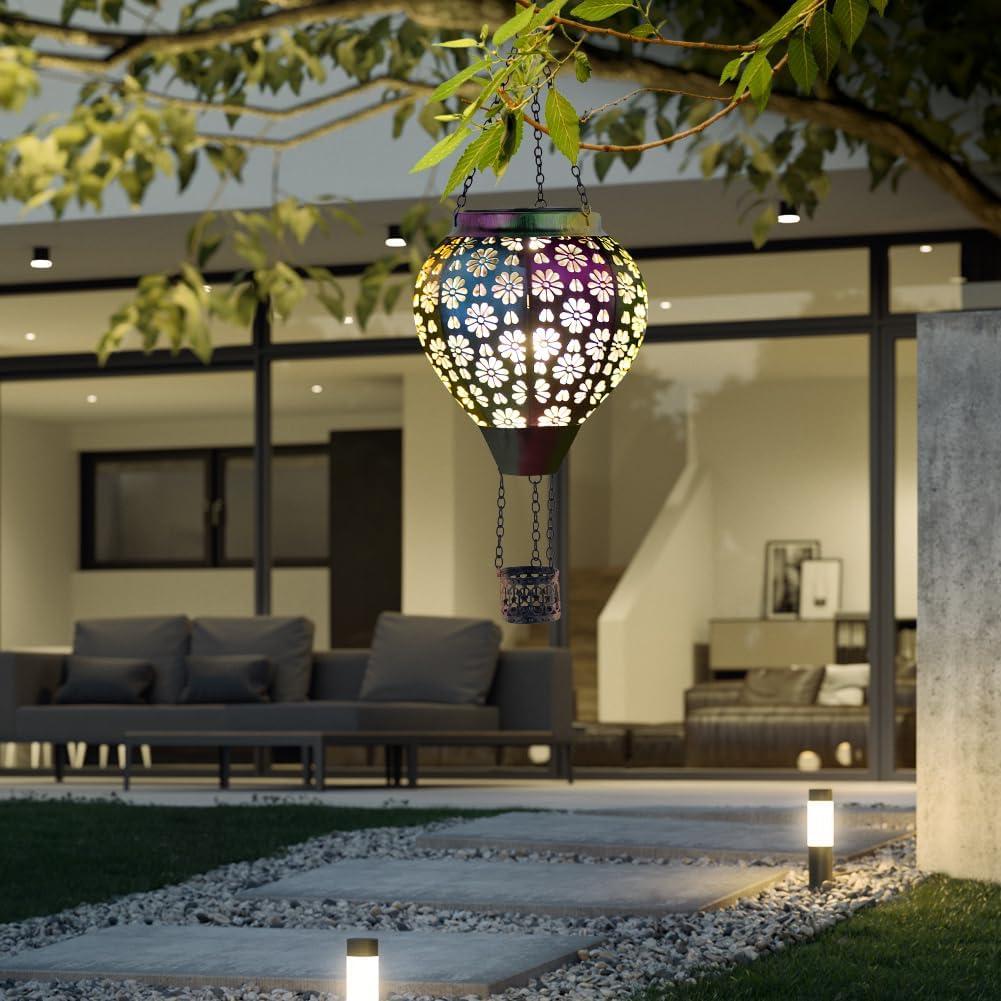 Linterna Solar de Globo Aerostático Stargarden Colorido 2.54cm