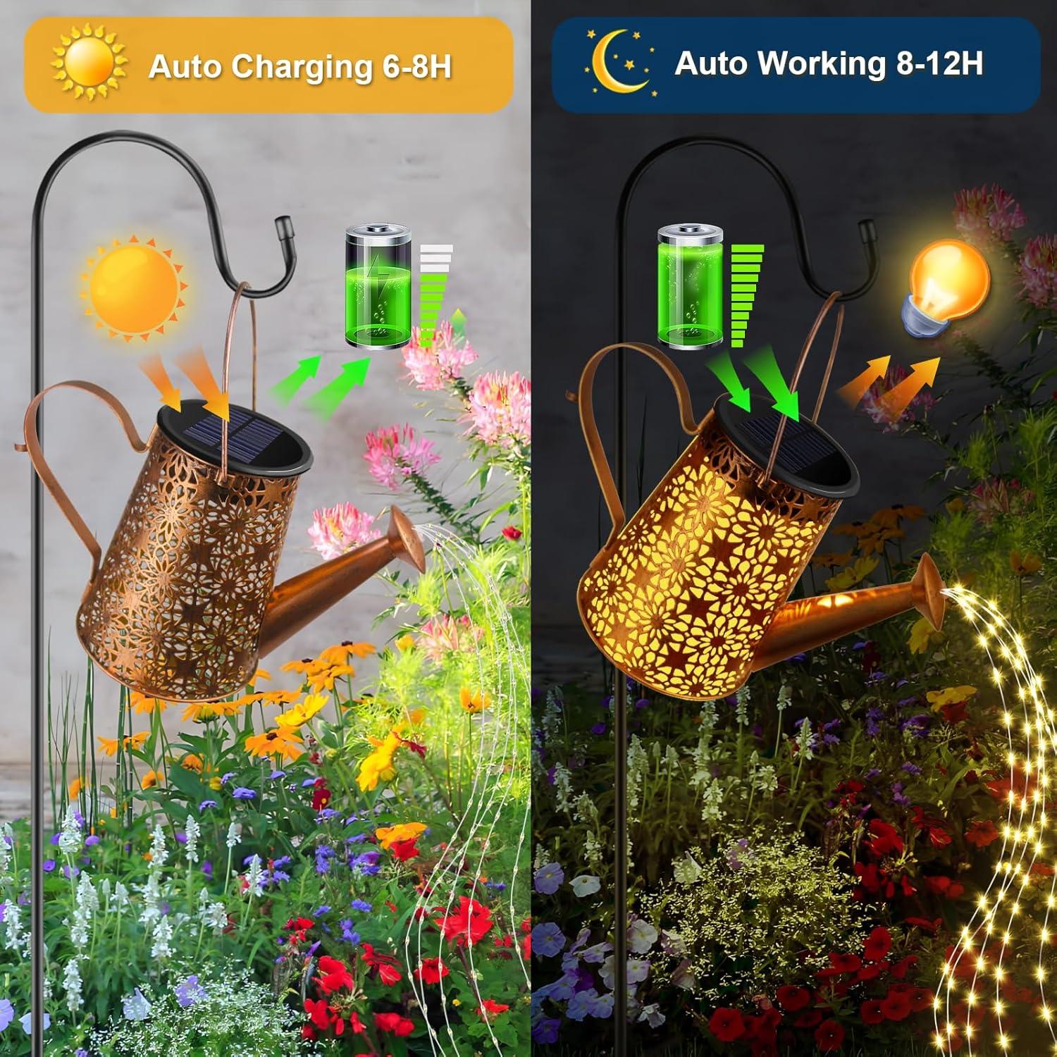 Regadera Solar JORETLE con 90 LEDs y Panel Solar 1200mAh