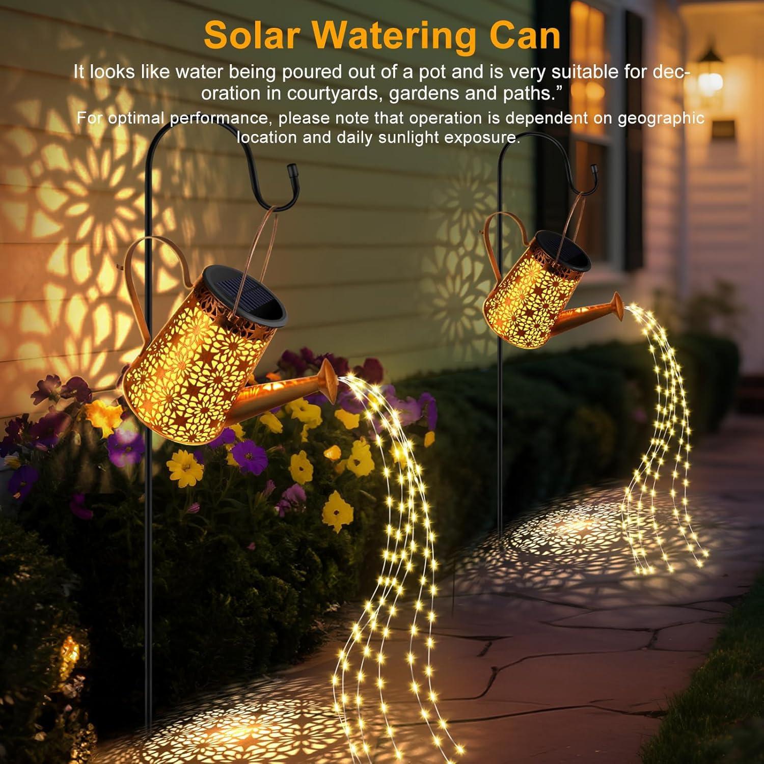 Regadera Solar JORETLE con 90 LEDs y Panel Solar 1200mAh