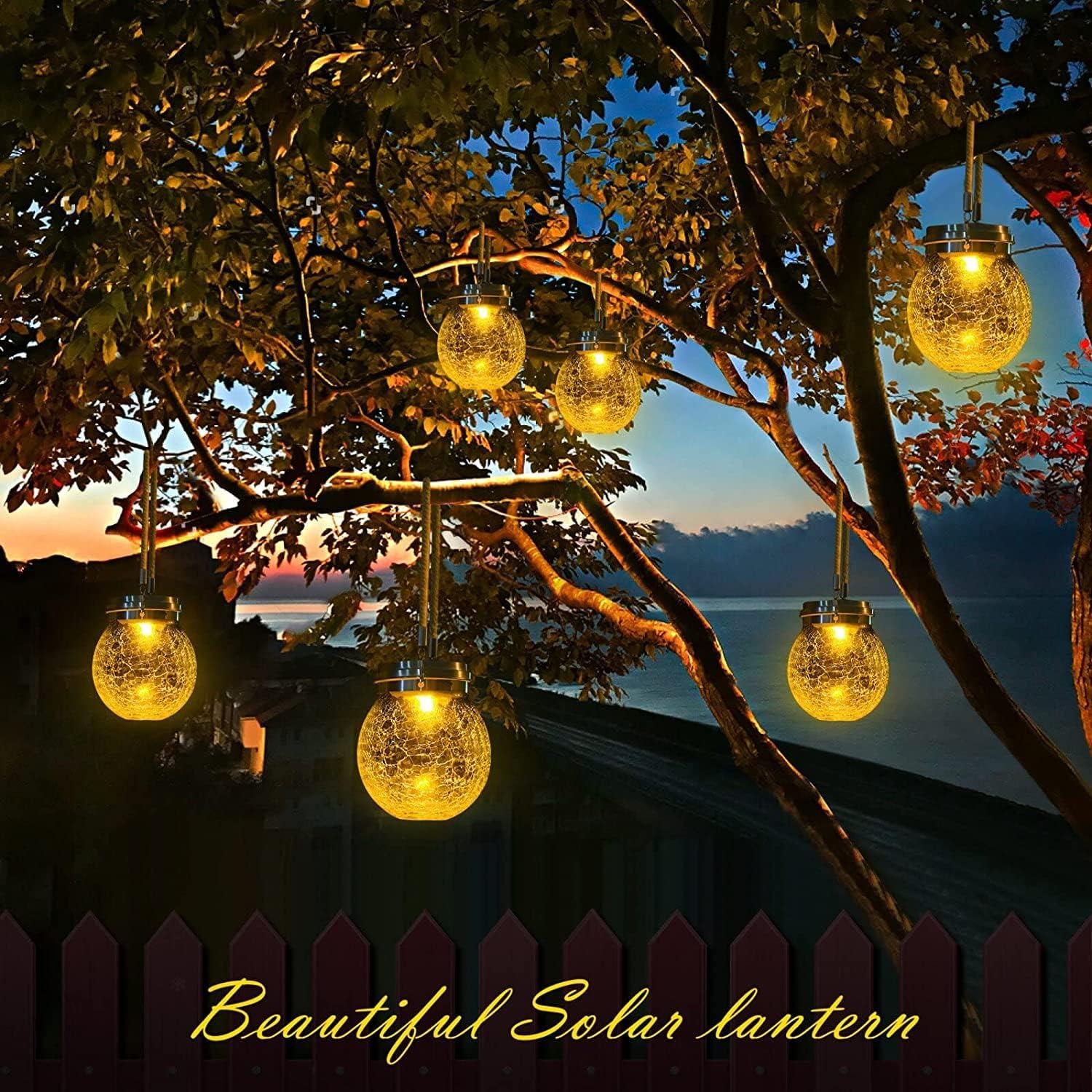 Linternas Solares DBF para Exterior - Paquete de 4 Luces LED