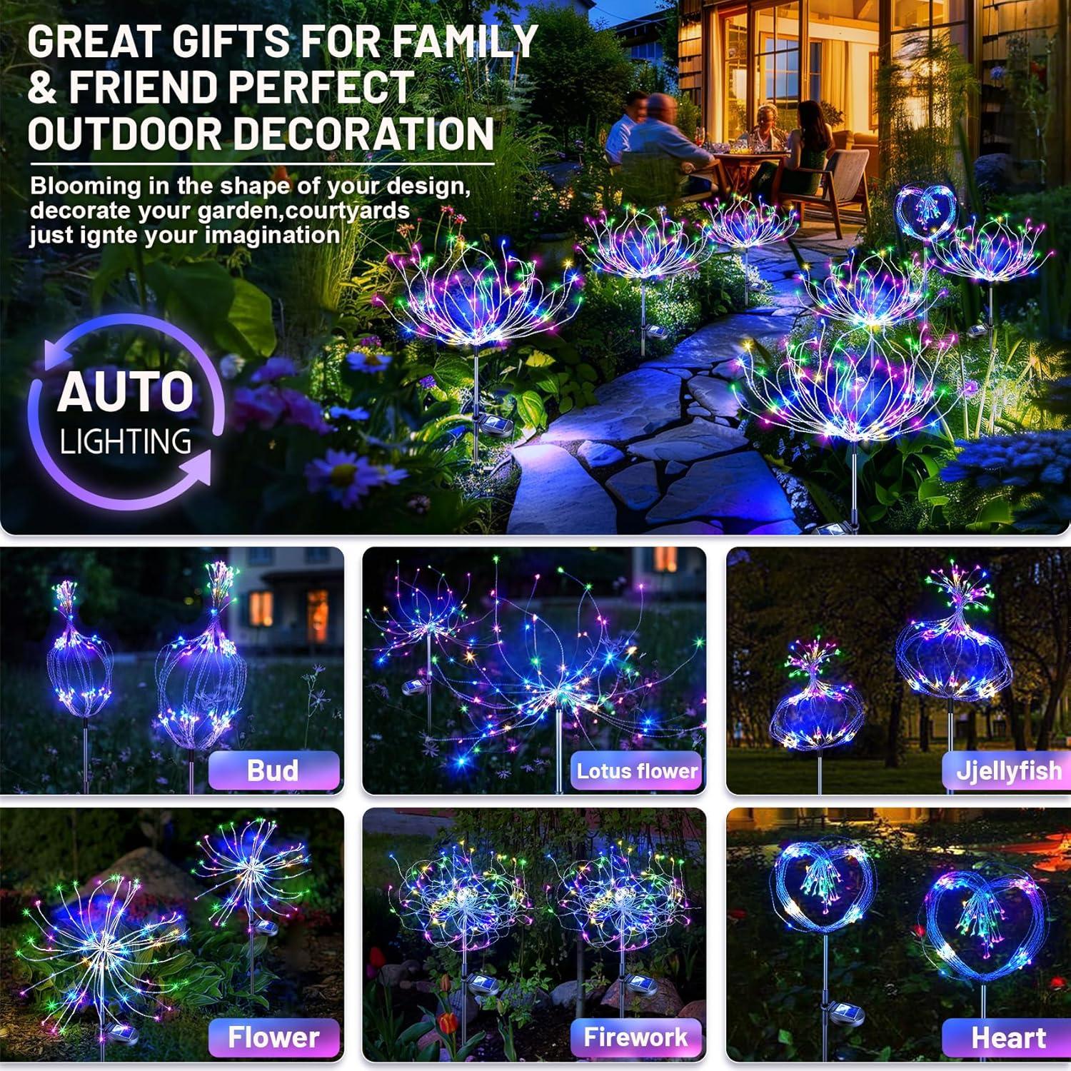 Luces de Jardín Solares Anordsem 120 LED Impermeables