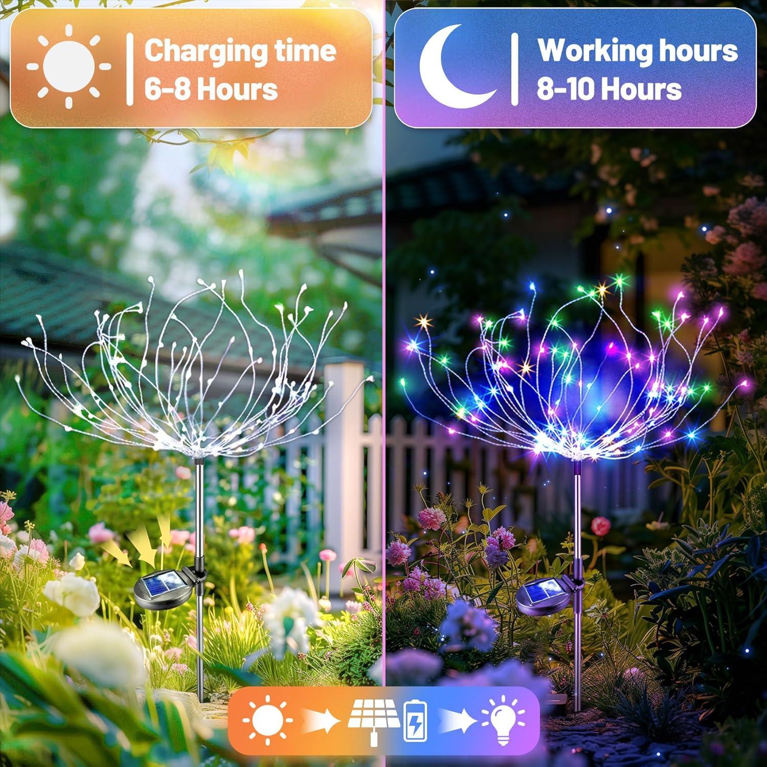 Luces de Jardín Solares Anordsem 120 LED Impermeables