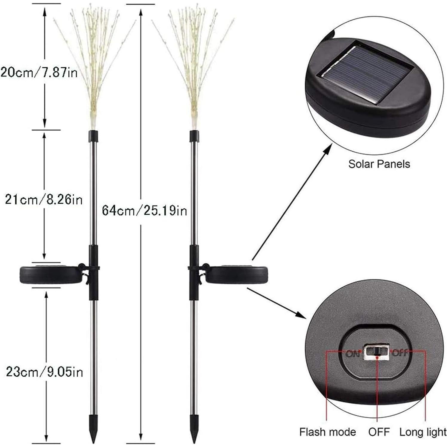 Luces de Jardín Solares Anordsem 120 LED Impermeables