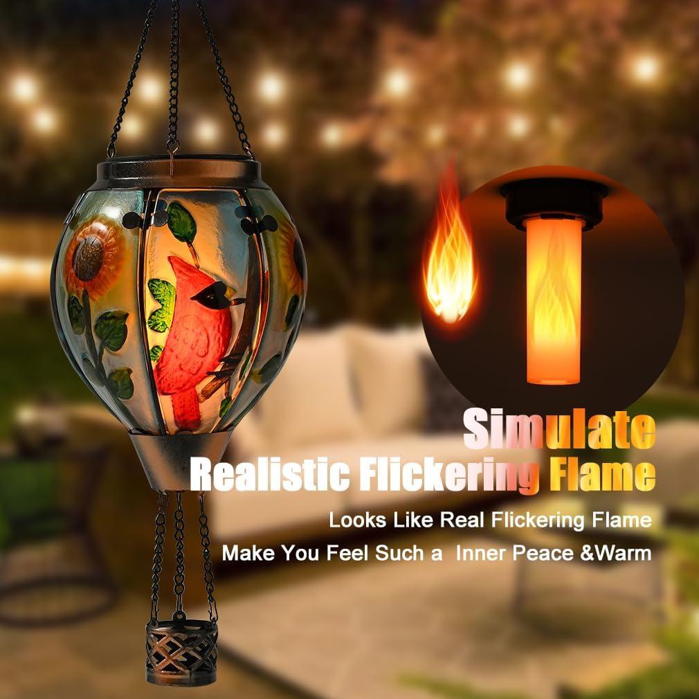 Linterna Solar de Globo Aerostático Bathtoo Cardenal 46cm IP65