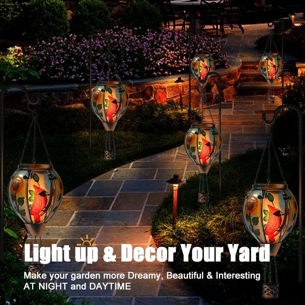 Linterna Solar de Globo Aerostático Bathtoo Cardenal 46cm IP65